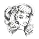 Barbie tattoo design idea