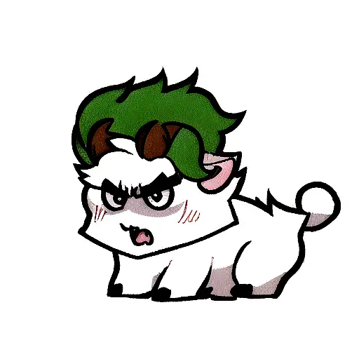 angry goat tattoo design idea