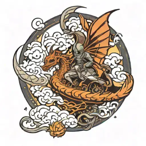 the journey through hell to heaven tattoo design idea