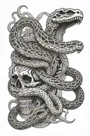snake skeleton tattoo design tattoo design idea