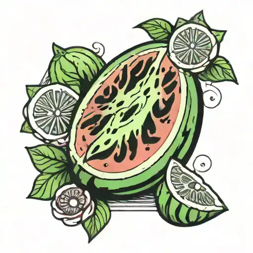 watermelon tattoo design idea