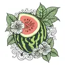 watermelon tattoo design idea