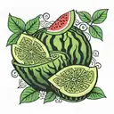 watermelon tattoo design idea