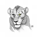 simba tattoo design idea