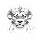 simba tattoo design idea