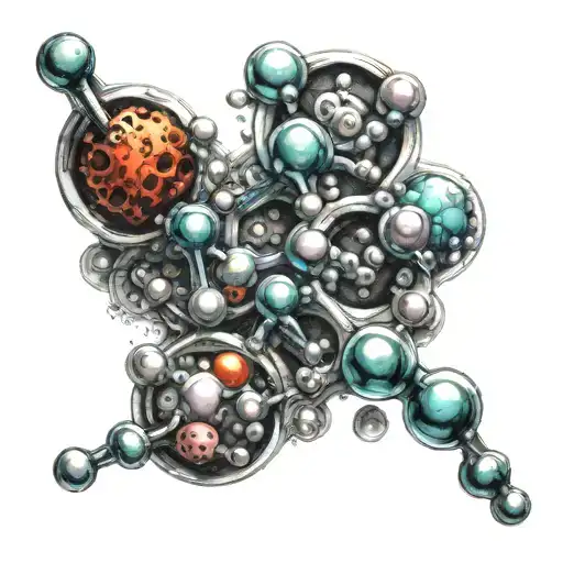 LSD molecules tattoo design idea