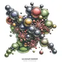 LSD molecules tattoo design idea