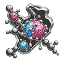 LSD molecules tattoo design idea