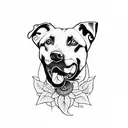 black lab tattoo design idea