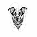 black lab tattoo design idea