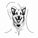 black lab tattoo design idea