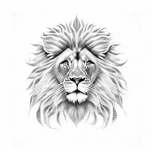 Lion hurt tattoo design idea