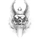 1975 text tattoo design idea