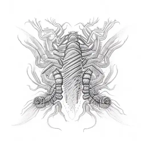 creepy centipede tattoo stencil tattoo design idea