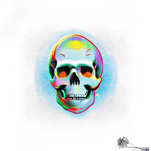 Skull, Skiiing, Einstein tattoo design idea