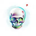 Skull, Skiiing, Einstein tattoo design idea