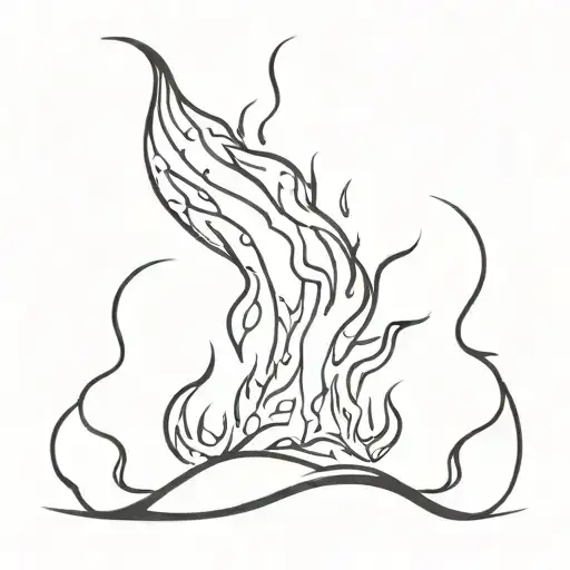 fire tattoo design idea