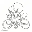 fire tattoo design idea