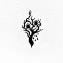 blood and bone donor and recipient tattoo design idea
