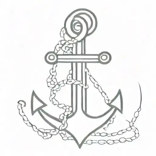 Navy anchor tattoo design idea
