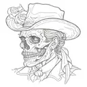 doc holliday val kilmer skeleton skull tattoo design idea