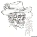 doc holliday val kilmer skeleton skull tattoo design idea