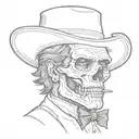doc holliday val kilmer skeleton skull tattoo design idea