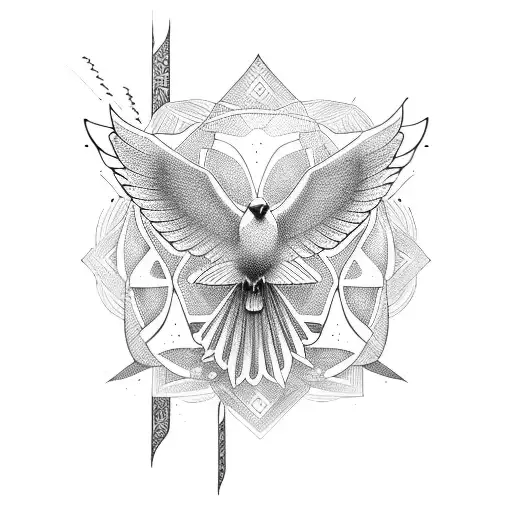 flying bird,lotus, positive vibes, breathe tattoo design idea