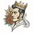 Elvis my king tattoo design idea