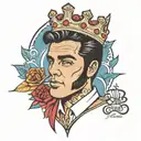 Elvis my king tattoo design idea