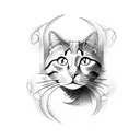 Cat tattoo design idea