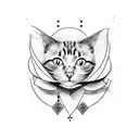 Cat tattoo design idea