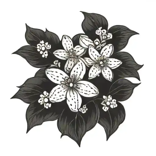 forget me nots tattoo design idea