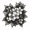 forget me nots tattoo design idea