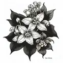 forget me nots tattoo design idea