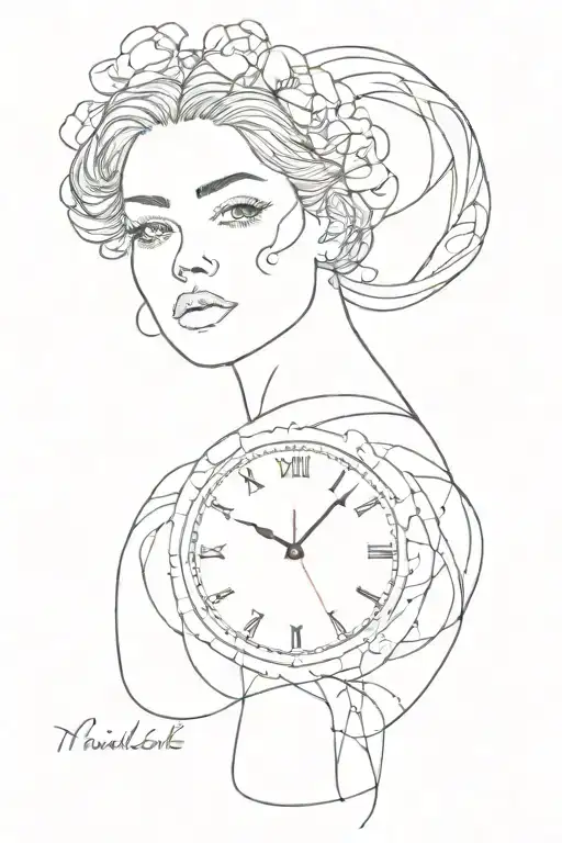 time, daughter, Nicole, 21.12 tattoo design idea