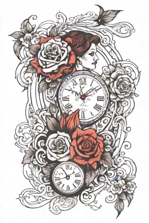 time, daughter, Nicole, 21.12 tattoo design idea