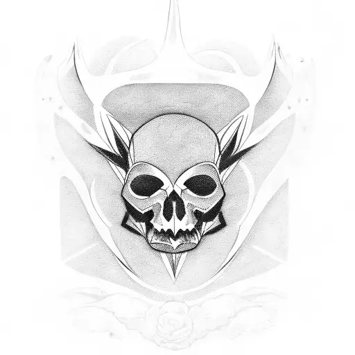 Onni mask and butcher knife  tattoo design idea
