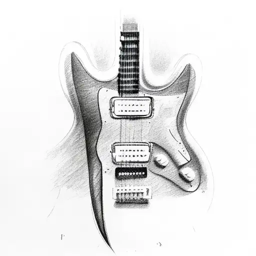 Art Sketch Guitar Design Stock Vector (Royalty Free) 748121203 |  Shutterstock