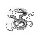 snake with spines  tattoo design idea