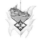 Incorporate your love for american air force and surf into a unique tattoo design tattoo design idea