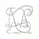 letters Manon tattoo design idea