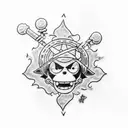 one piece luffy tattoo design idea