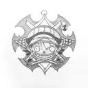 one piece luffy tattoo design idea