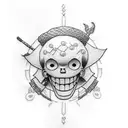 one piece luffy tattoo design idea