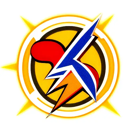 flash logo with anime in the cirkel of the logo tattoo design idea