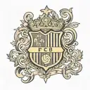 Barcelona crest tattoo design idea