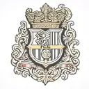 Barcelona crest tattoo design idea