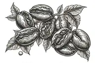 coffee bean tattoo design idea
