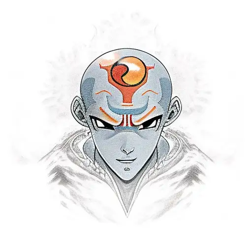  Aang surrounded by all elements  tattoo design idea